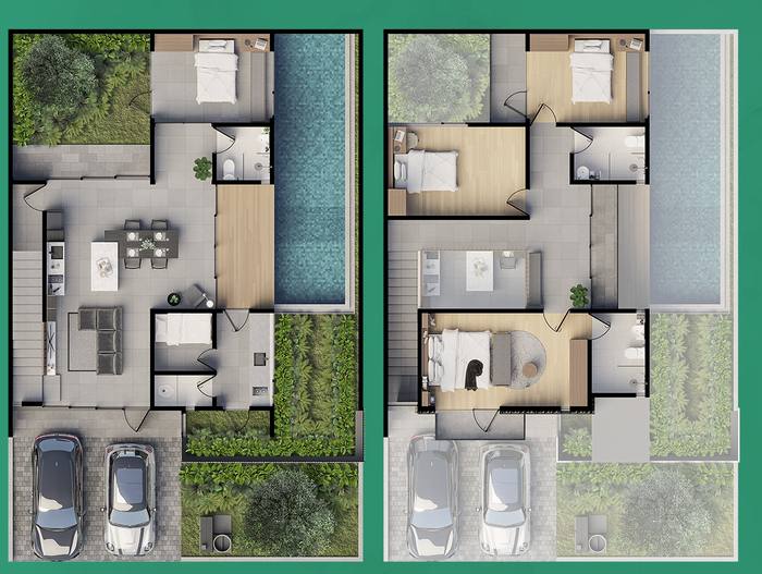 Denah rumah Richmond 12x18 Central Park Juanda