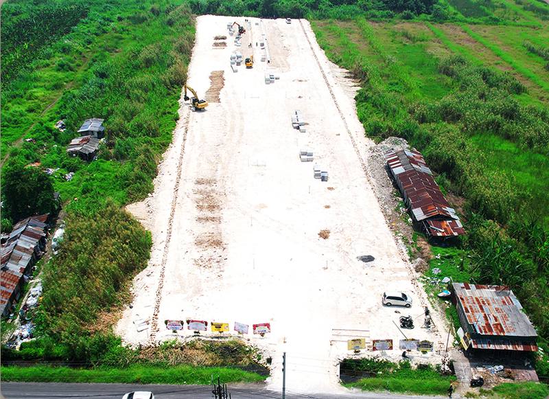Groundbreaking Central Park MERR 5 April 2026, tampak udara