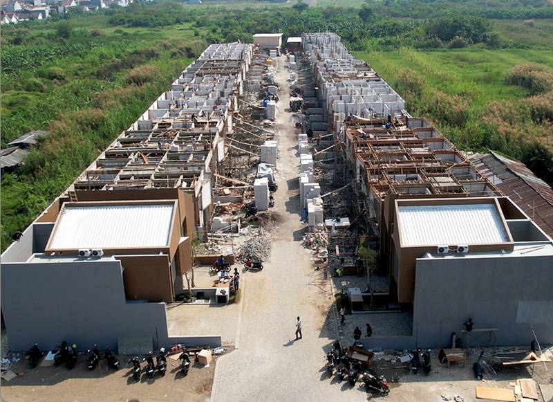 Progres pembangunan Central Park MERR 5 Agustus 2026, tampak udara